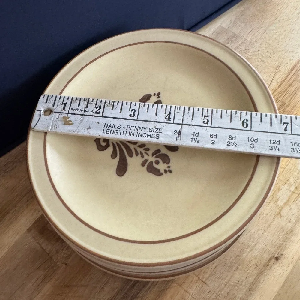 Pfaltzgraff Village Bread and Butter Plate Vintage Stoneware Brown Floral 6.75in